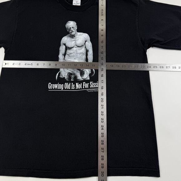 Vintage Gym Weightlifting "Growing Old is Not For Sissies" Funny Shirt Size XL - Picture 6 of 7